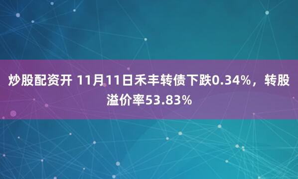 炒股配资开 11月11日禾丰转债下跌0.34%，转股溢价率53.83%